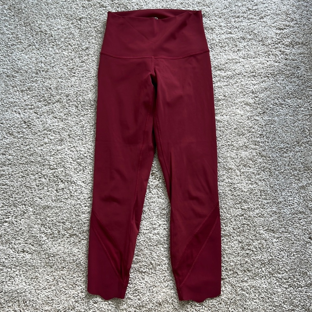 Lululemon Wunder Under Crop Legging Scalloped Hem High Rise
